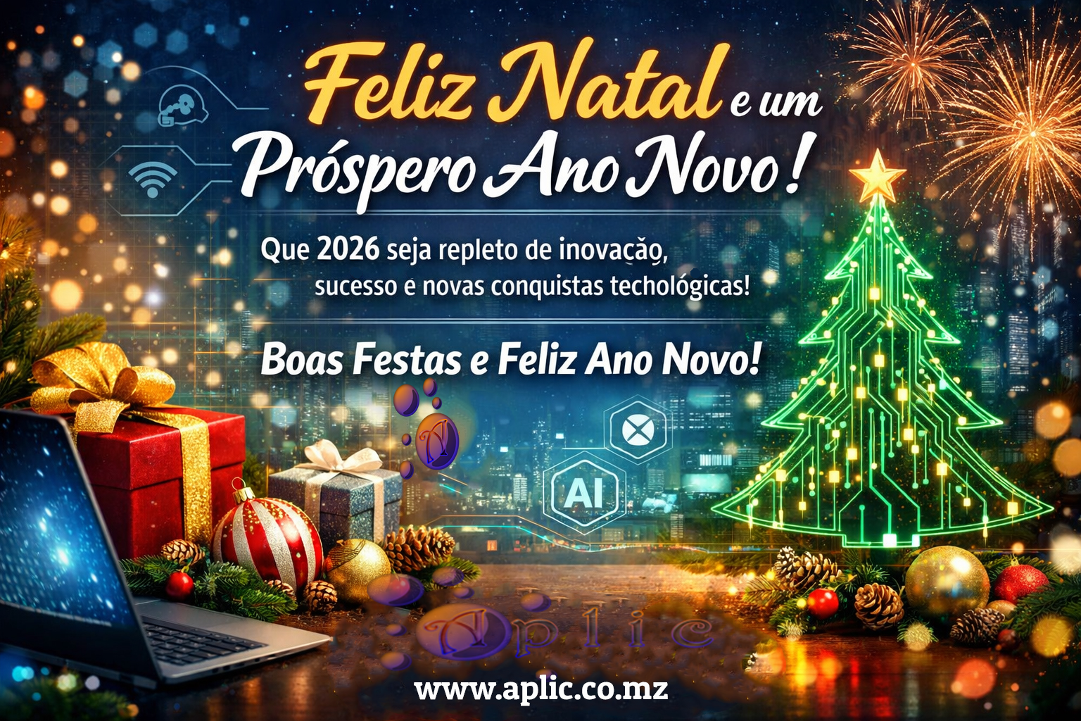 Boas Festas e um 2026 de Inovação com a Aplic!